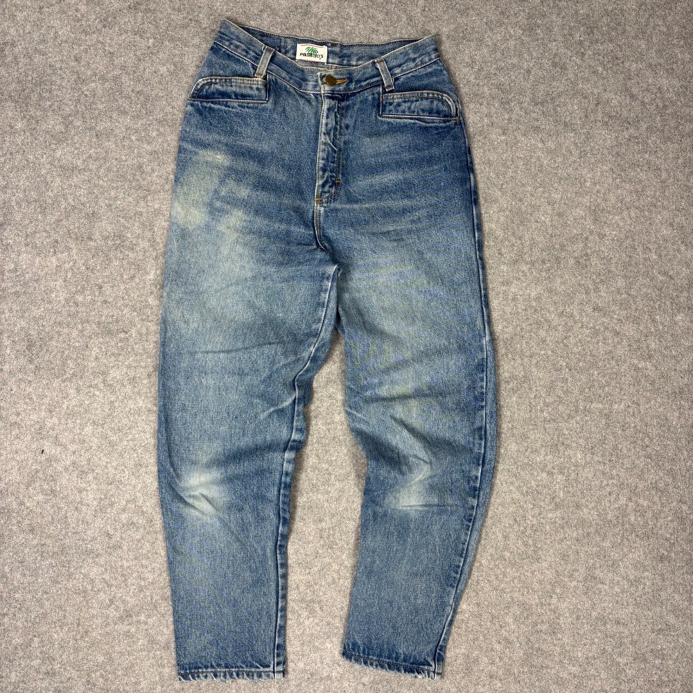 Vintage Palmettos High Waisted Tapered Ankle Zip Jeans Medium Wash Denim Wns 11